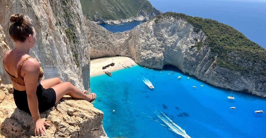 Zakynthos: Shipwreck Beach with Blue Caves Land & Sea Tour - The glass-bottom boat reveals a different Shipwreck Beach