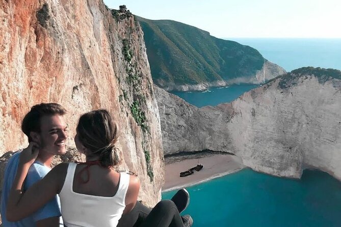Zakynthos Small Group Tour Shipwreck bay Blue Caves by Land & Sea - Exo Chora has an ancient olive tree