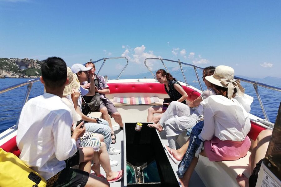 Zakynthos Small Group Tour Shipwreck & Blue Caves Land & Sea - Three hours by boat, with the wreck close to shore