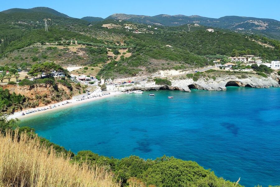 Zakynthos Small Group Tour Shipwreck & Blue Caves Land & Sea - Xigia Beach offers a natural spa stop