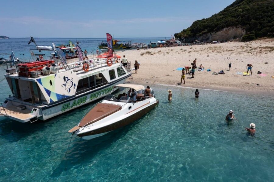Zakynthos: Turtle Island & Keri Caves Glass-Bottom Boat Tour - Cameo Island and the Ride Toward Laganas