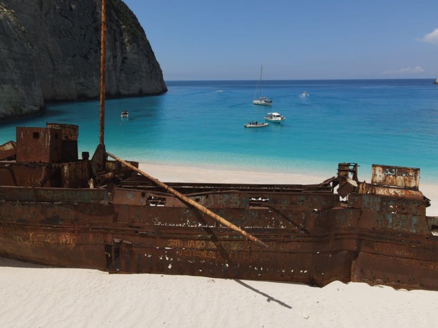 Zakynthos: West Coast & Navagio Bay Cruise with 2 Swim Stops - The first cruise toward Navagio