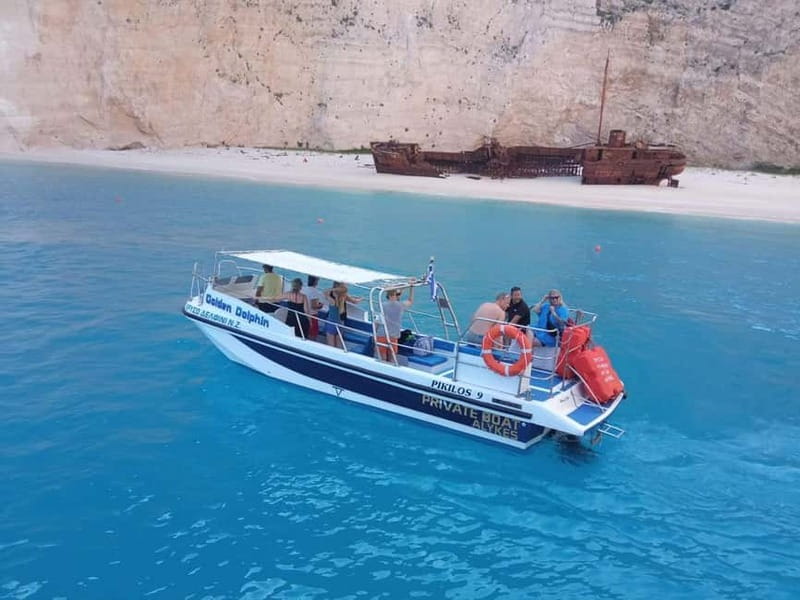 Zakynthos: Xigia, Navagio Shipwreck and Blue Caves Boat Tour - Navagio Shipwreck Bay: the major photo stop