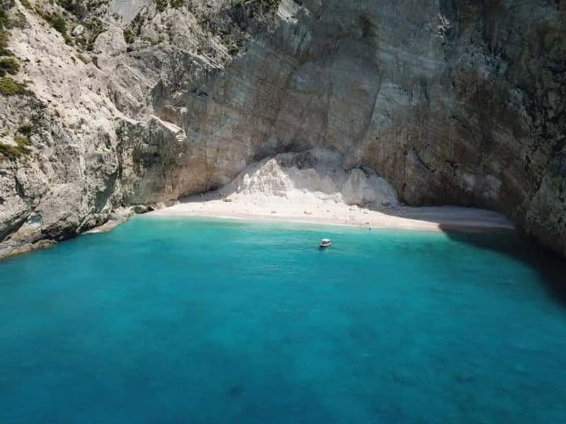 Zakynthos: Xigia, Navagio Shipwreck and Blue Caves Boat Tour - The secret bay and first swim